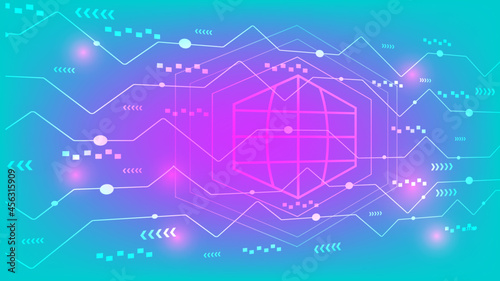 Background  vector illustration on a blue background. Template for a banner or landing page. 