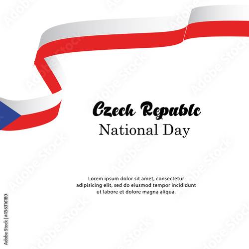 Happy independence day of Czech Republic. template, background. Vector illustration