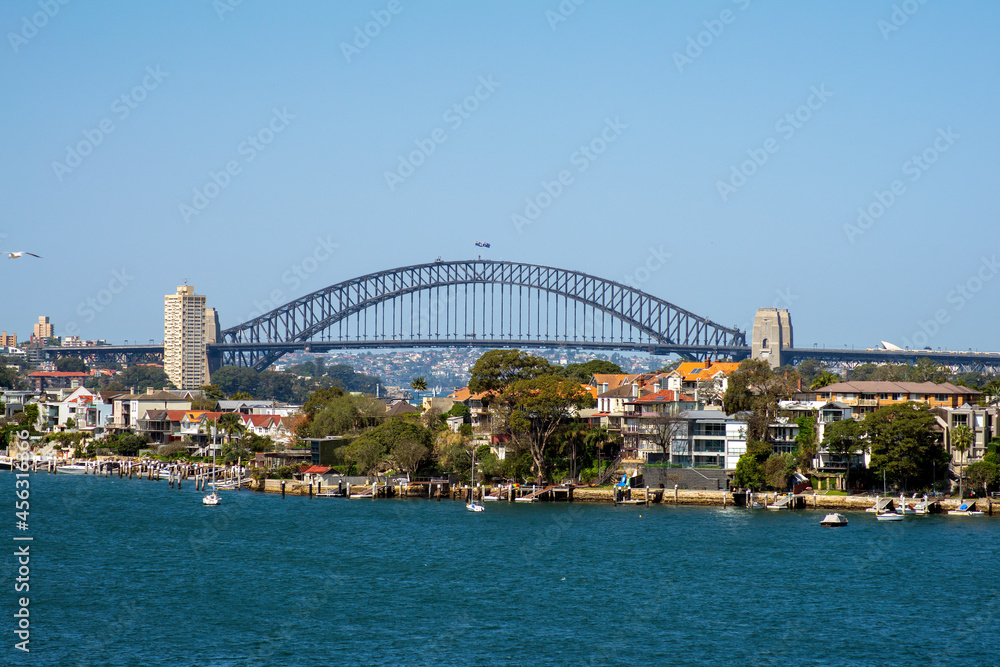 Sydney Harbour Bridge from Parramatta river side, Sydney, NSW, Australia