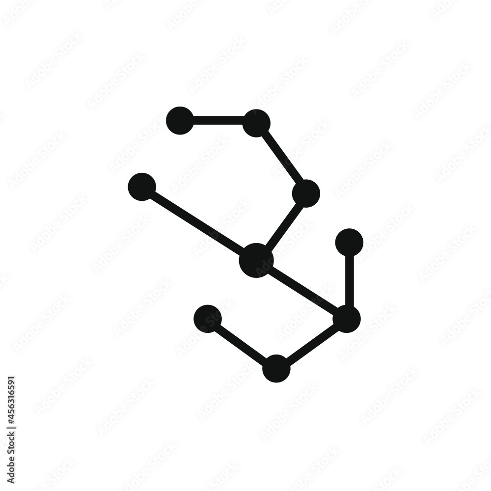 abstract line drawing pasted with several circles abstract line drawing pasted with several circles