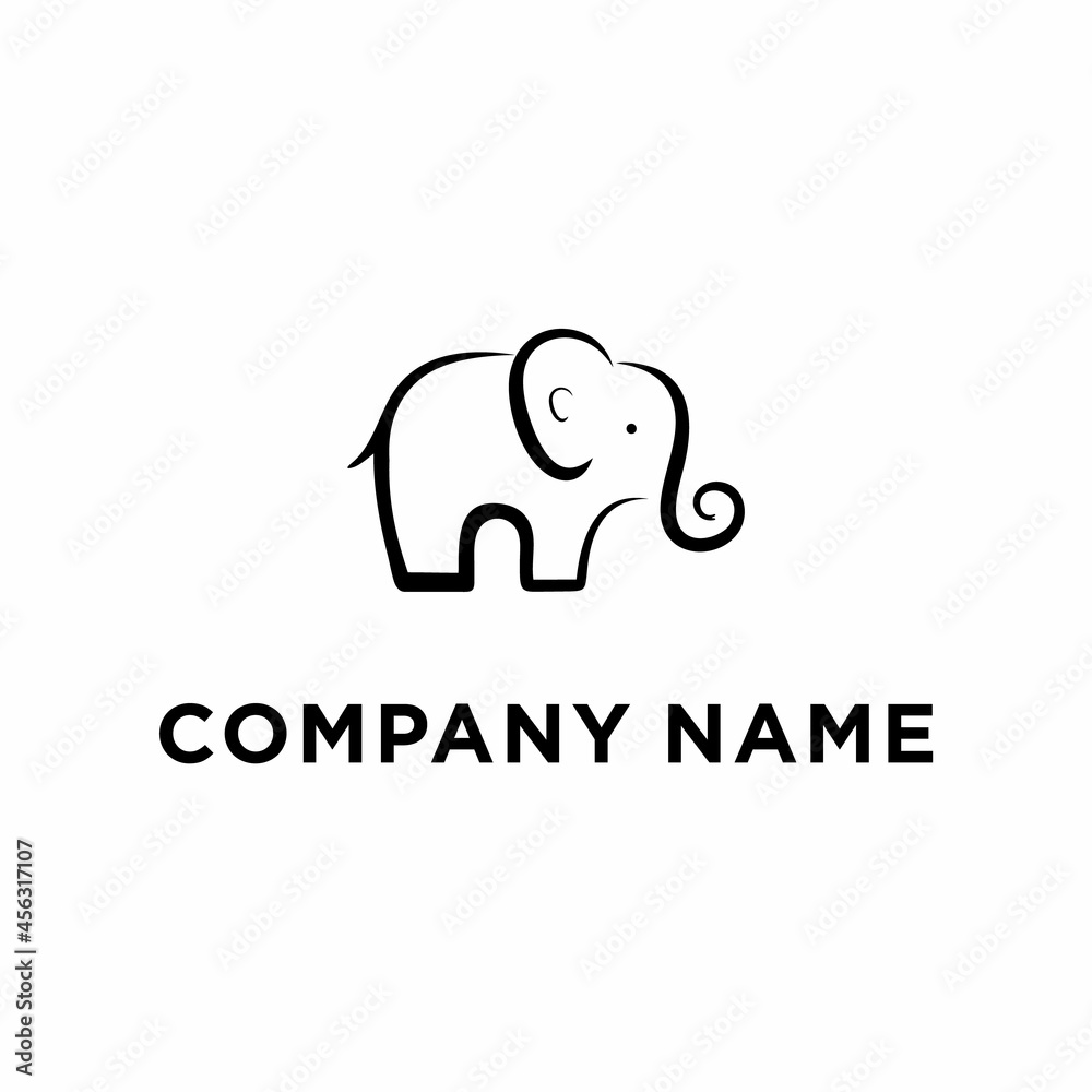 elephant logo vector icon illustration Stock Vector