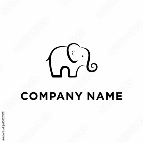 elephant logo vector icon illustration Stock Vector