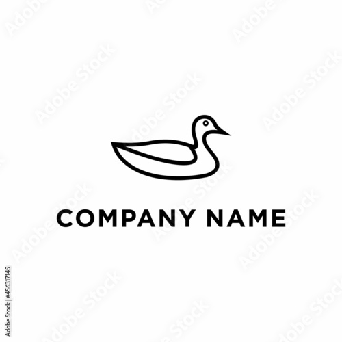 Free Download Swan logo simple icon template vector illustration creative design Stock Vector - GFXLoad