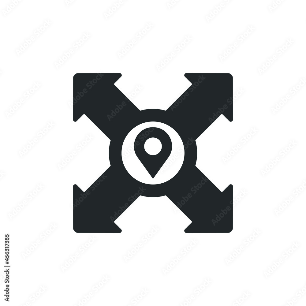 Directions vector icon illustration sign