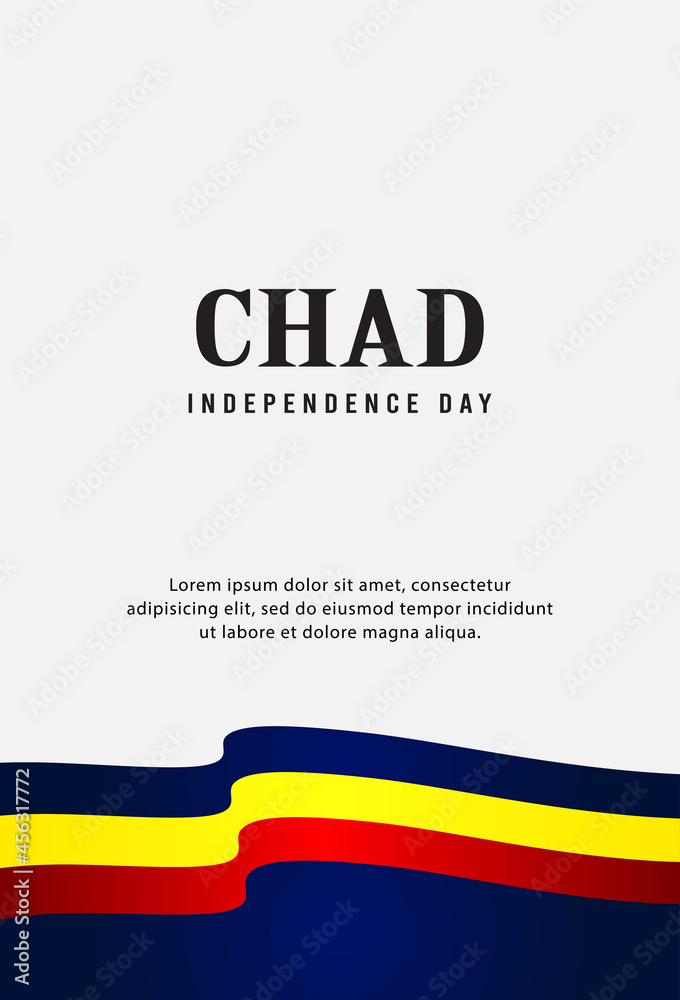 Happy independence day of Chad. template, background. Vector illustration Happy independence day of Chad. template, background. Vector illustration