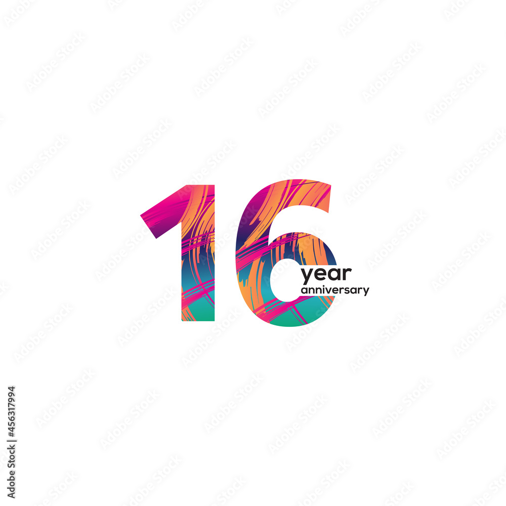 16th anniversary event party. Vector illustration. numbers template for Celebrating. 16th anniversary event party. Vector illustration. numbers template for Celebrating.