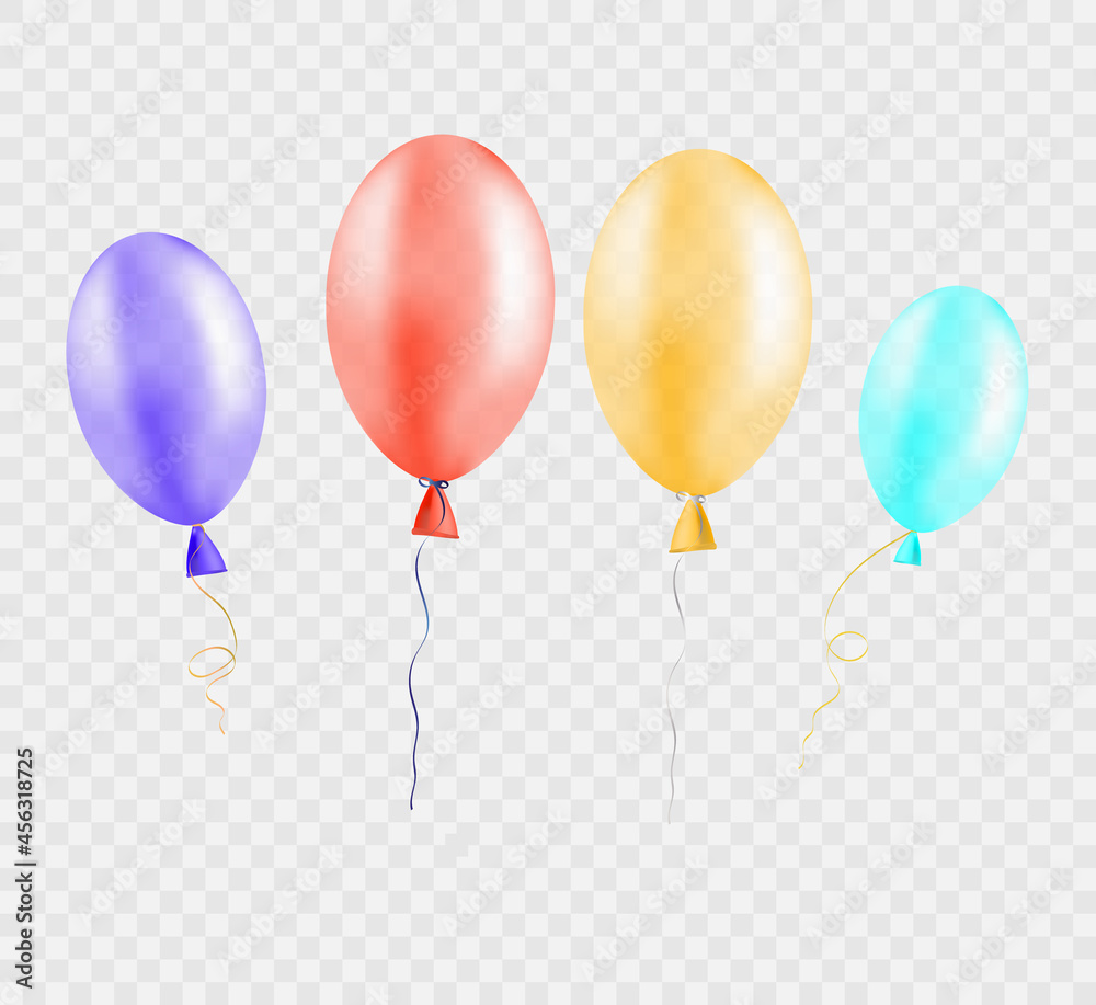 Celebration balloons for greeting illustrations.