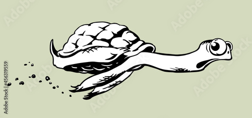 Something funky turtle scoots away from my problems.