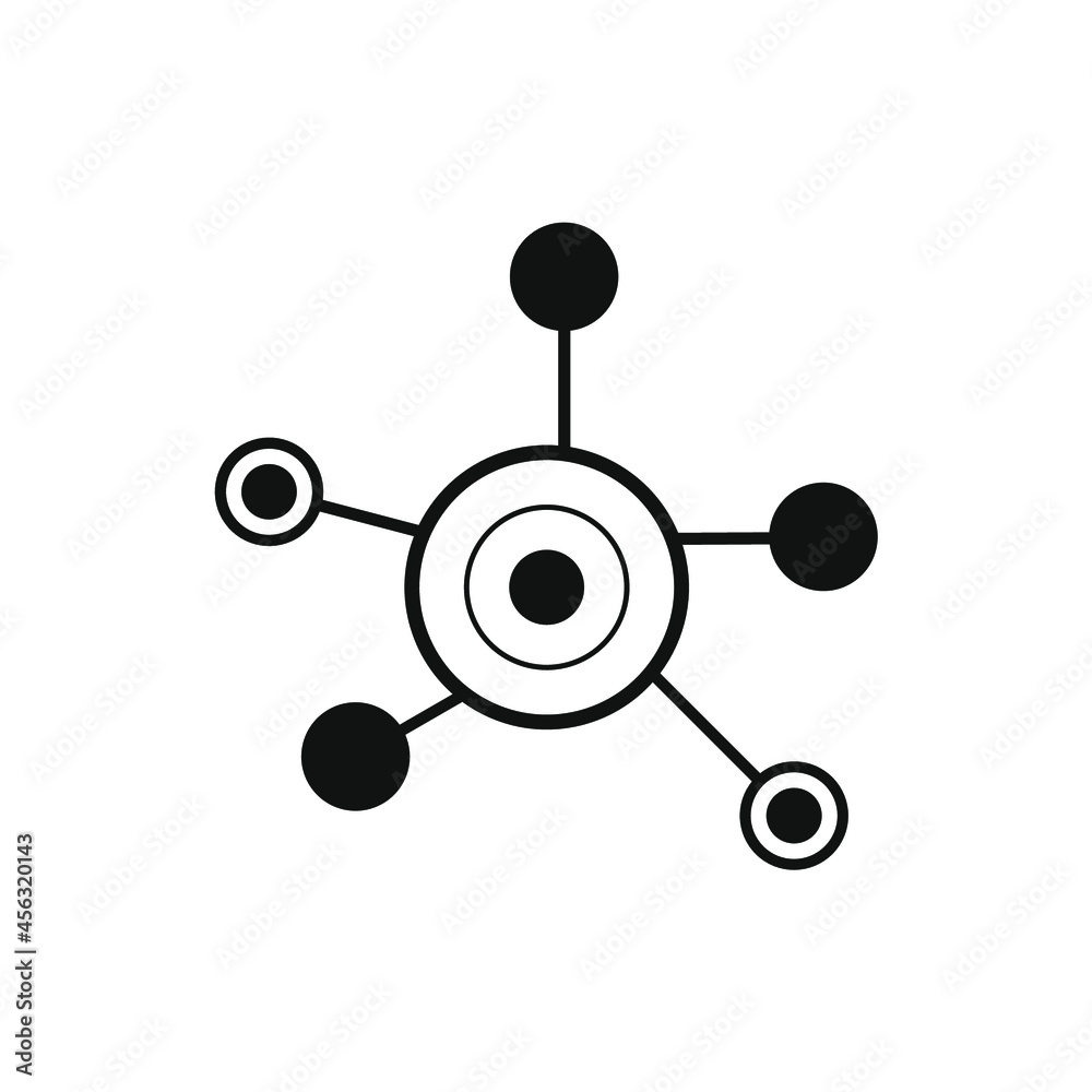 vector image of a molecule icon vector image of a molecule icon