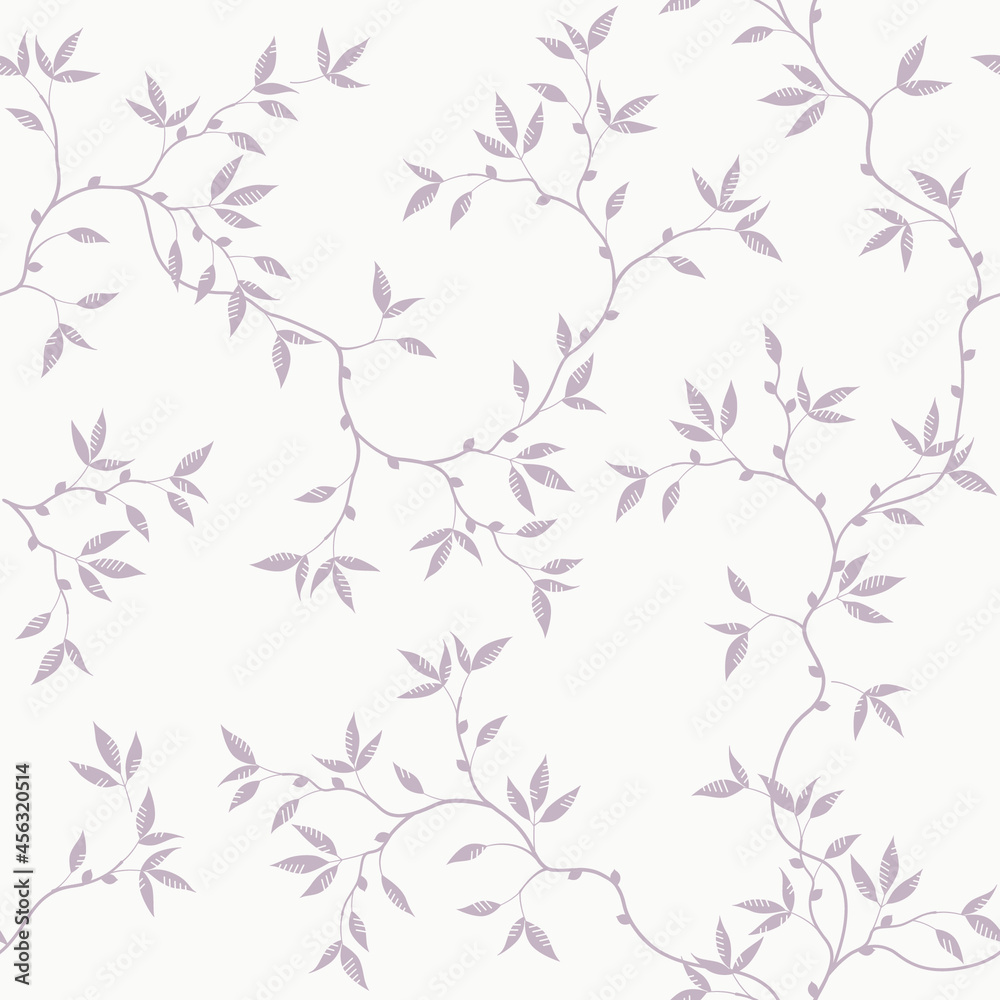 seamless pattern of flowers, branches and leaves seamless pattern of flowers, branches and leaves