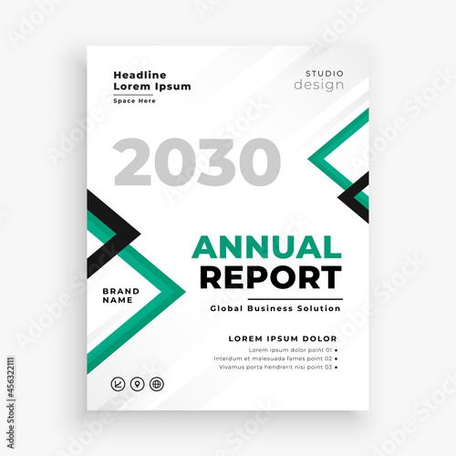 modern business annual report flyer template