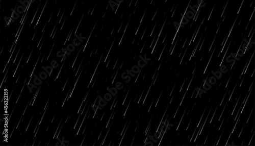 rainfall drops on black background