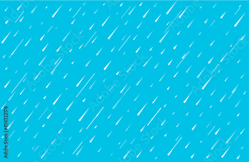 rainfall water drops on blue background