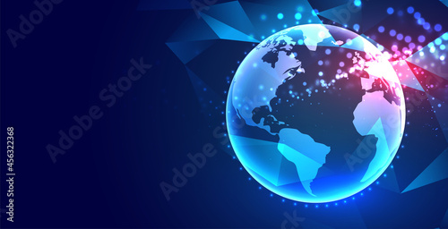 digital earth concept technology background