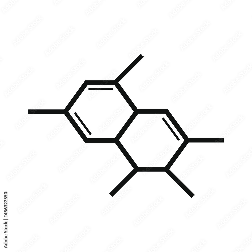 vector of two hexagons pasted a line vector of two hexagons pasted a line