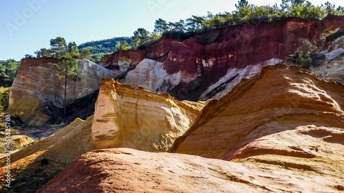 Colorful rocks, The Provençal Colorado, Rustrel, France