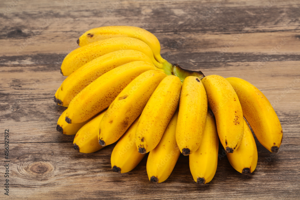 Ripe sweet Mini banana heap Ripe sweet Mini banana heap