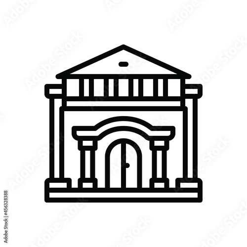 Black line icon for palace