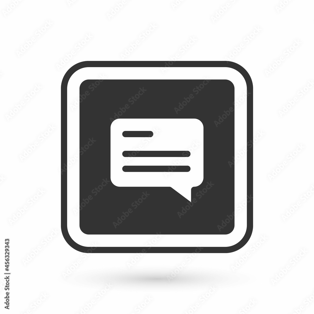 Grey Video with subtitles icon isolated on white background. Vector Grey Video with subtitles icon isolated on white background. Vector