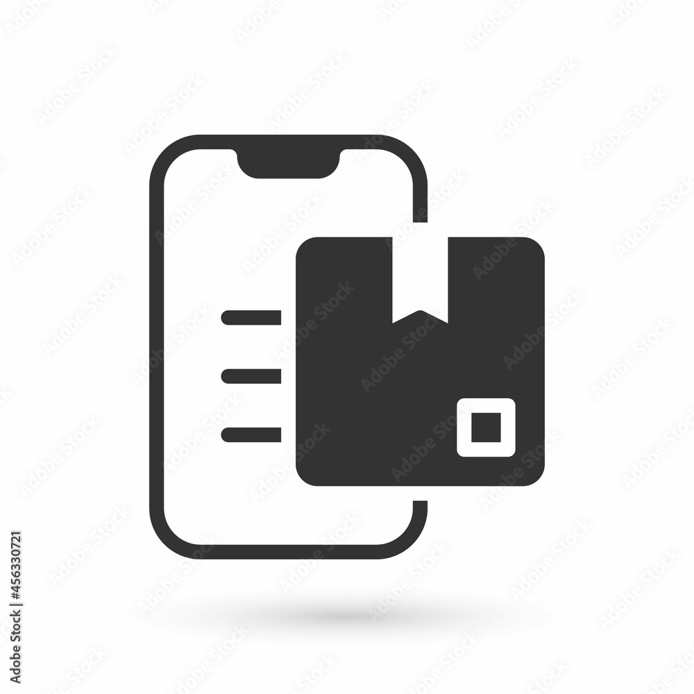 Grey Document tracking marker system icon isolated on white background. Parcel tracking. Vector Grey Document tracking marker system icon isolated on white background. Parcel tracking. Vector