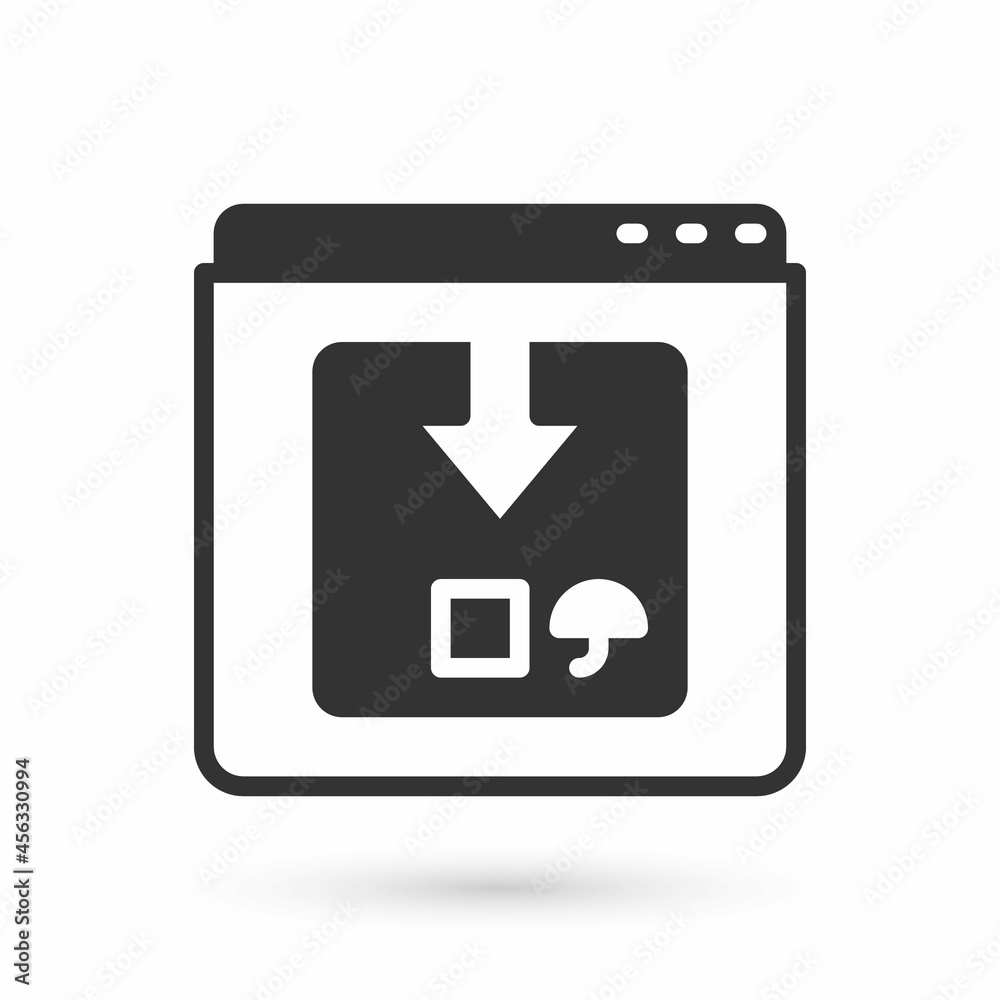 Grey Online app delivery tracking icon isolated on white background. Parcel tracking. Vector Grey Online app delivery tracking icon isolated on white background. Parcel tracking. Vector