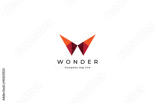 Letter W creative and simple technological electric modern business logo