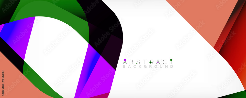 Minimal abstract background - color overlapping shapes on white with shadow lines. Vector Illustration For Wallpaper, Banner, Background, Landing Page Minimal abstract background - color overlapping shapes on white with shadow lines. Vector Illustration For Wallpaper, Banner, Background, Landing Page