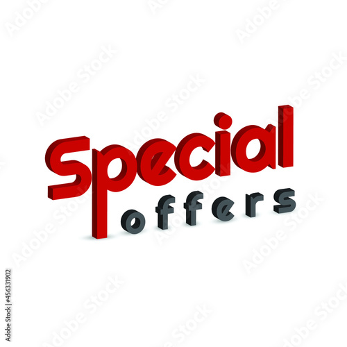 special offer, 3D, 3D text, banner, template, design, Big sale special offer. end of season special offer banner. Vector illustration, EPS