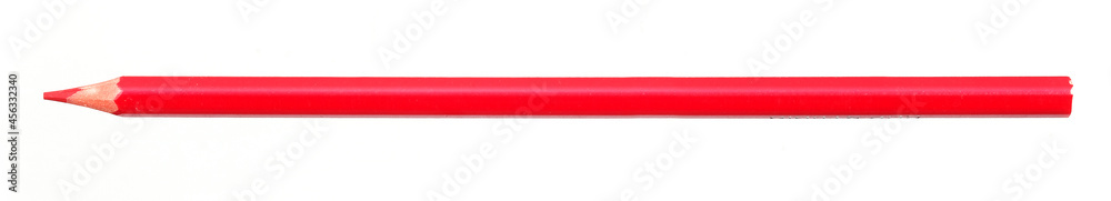 Red pencil isolated on a white background