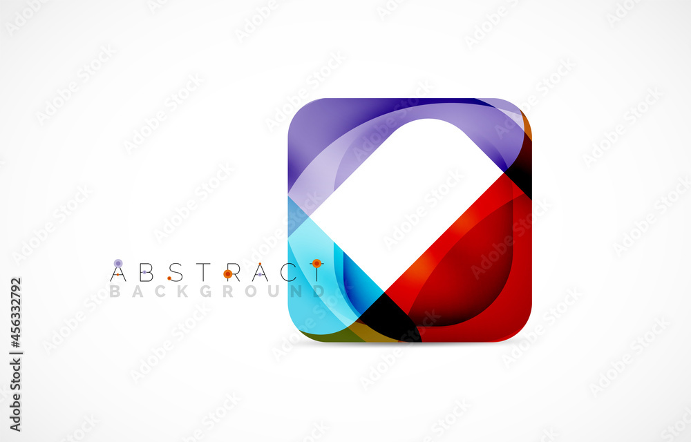 Minimal background. Abstract square shape with round corners created with wavy forms. Vector Illustration For Wallpaper, Banner, Background, Landing Page Minimal background. Abstract square shape with round corners created with wavy forms. Vector Illustration For Wallpaper, Banner, Background, Landing Page