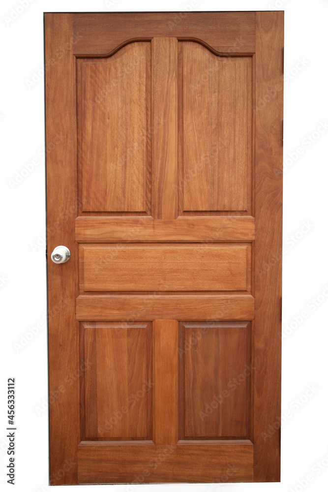 The wood door.