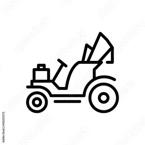 Black line icon for gig transport