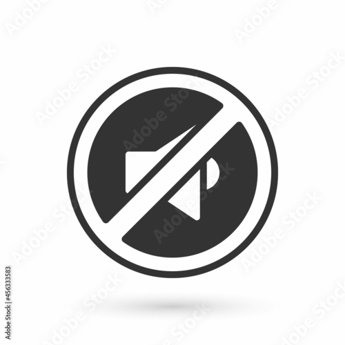 Free Download Grey Speaker mute icon isolated on white background. No sound icon. Volume Off symbol. Vector - GFXLoad