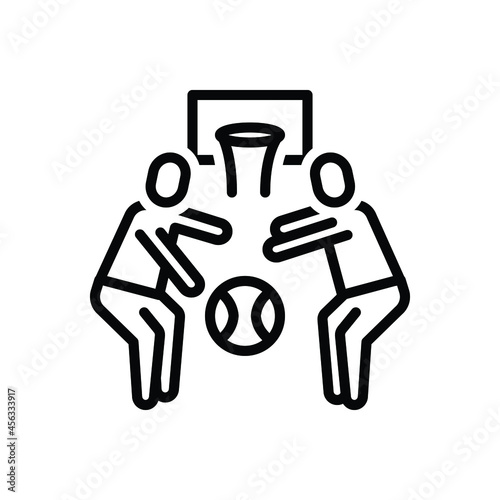 Black line icon for plays