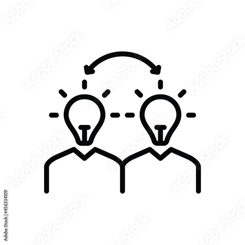 Black line icon for understanding