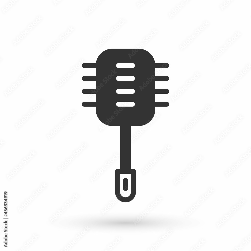 Grey Toilet brush icon isolated on white background. Cleaning service concept. Vector