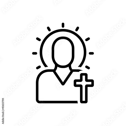 Black line icon for martin