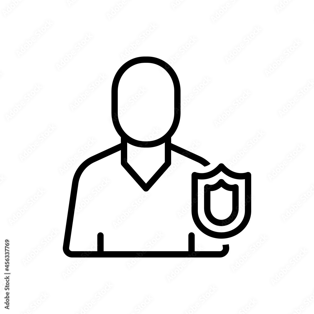 Black line icon for custody Black line icon for custody