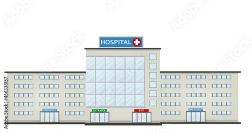 City hospital building. vector illustration 