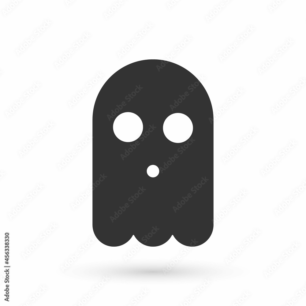 Fototapeta premium Grey Ghost icon isolated on white background. Happy Halloween party. Vector