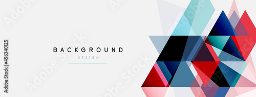 Free Download Mosaic triangles geometric background. Techno or business concept, pattern for wallpaper, banner, background, landing page - GFXLoad