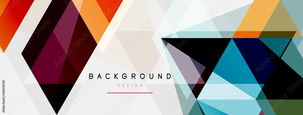 Mosaic triangles geometric background. Techno or business concept, pattern for wallpaper, banner, background, landing page Mosaic triangles geometric background. Techno or business concept, pattern for wallpaper, banner, background, landing page