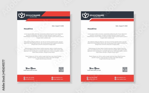 Set of modern letterhead design template for identity and company