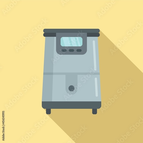 Deep fryer icon flat vector. Fry basket