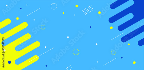 Abstract flat colorful geometric shapes background Premium Vector