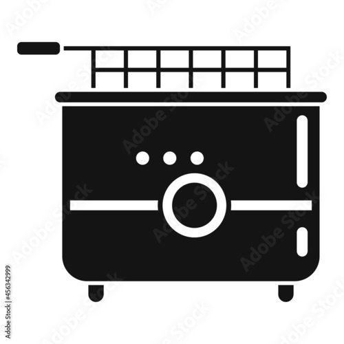 Food fry machine icon simple vector. Deeo fryer