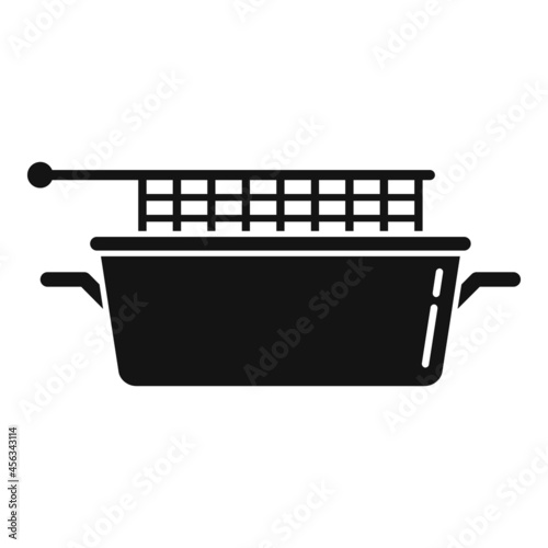 Food deep fryer icon simple vector. Oil machine