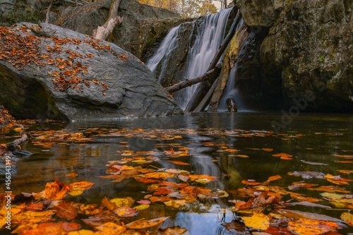 waterfall in autumn