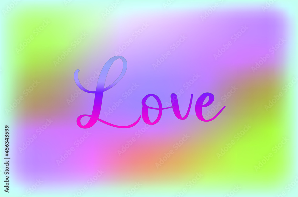 Colorful and vibrant LOVE unique backgrounds with blended and merged colors for company or personal use - LOVE wallpaper