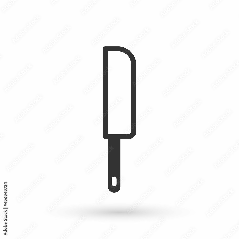 Grey Knife icon isolated on white background. Cutlery symbol. Vector Grey Knife icon isolated on white background. Cutlery symbol. Vector
